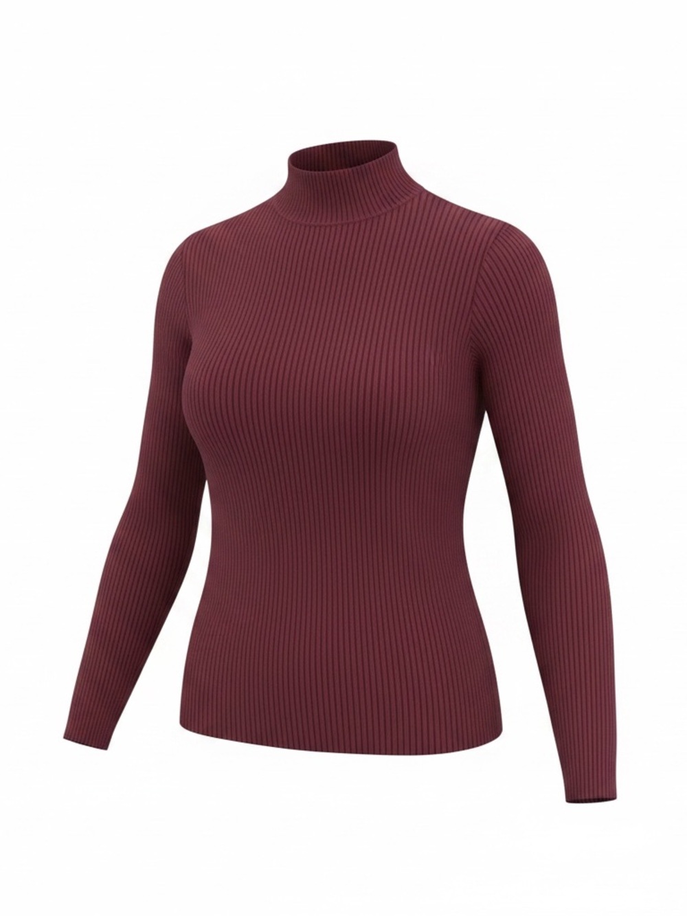 Cato Ribbed Burgundy Sweater Large